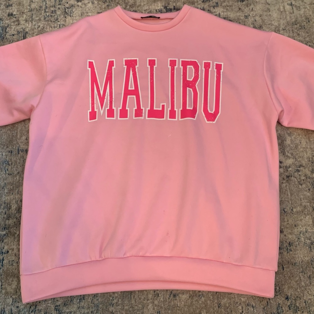 Pink Malibu Oversized Crew neck